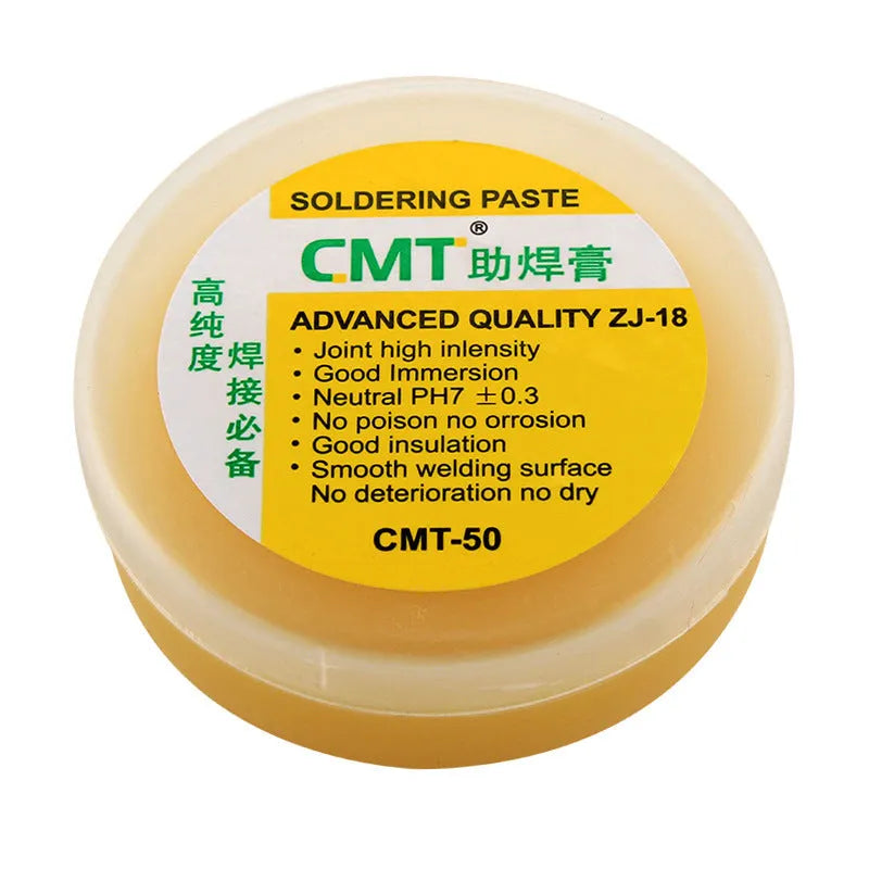 Rosin soldering flux paste in container for electric soldering iron welding