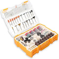 302-piece electric grinding accessories box with cutting, polishing and carving tools for rotary tools