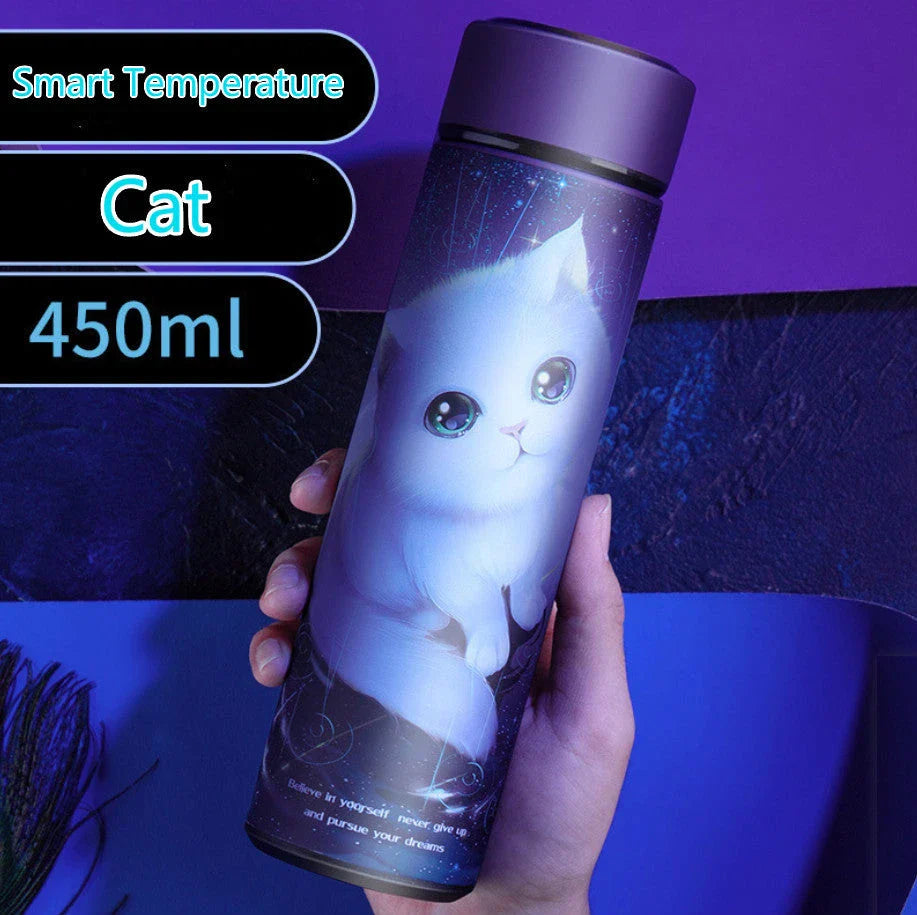 Stainless Steel Vacuum Flask with LED Temperature Display - Premium Hydration Companion for Active Lifestyles