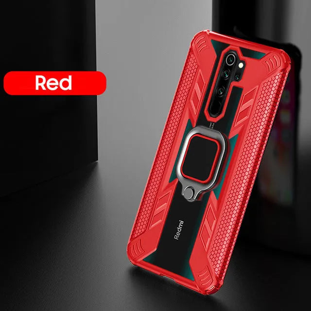 TPU phone case for Redmi Note 8 Pro and Huawei models in black, blue, and red