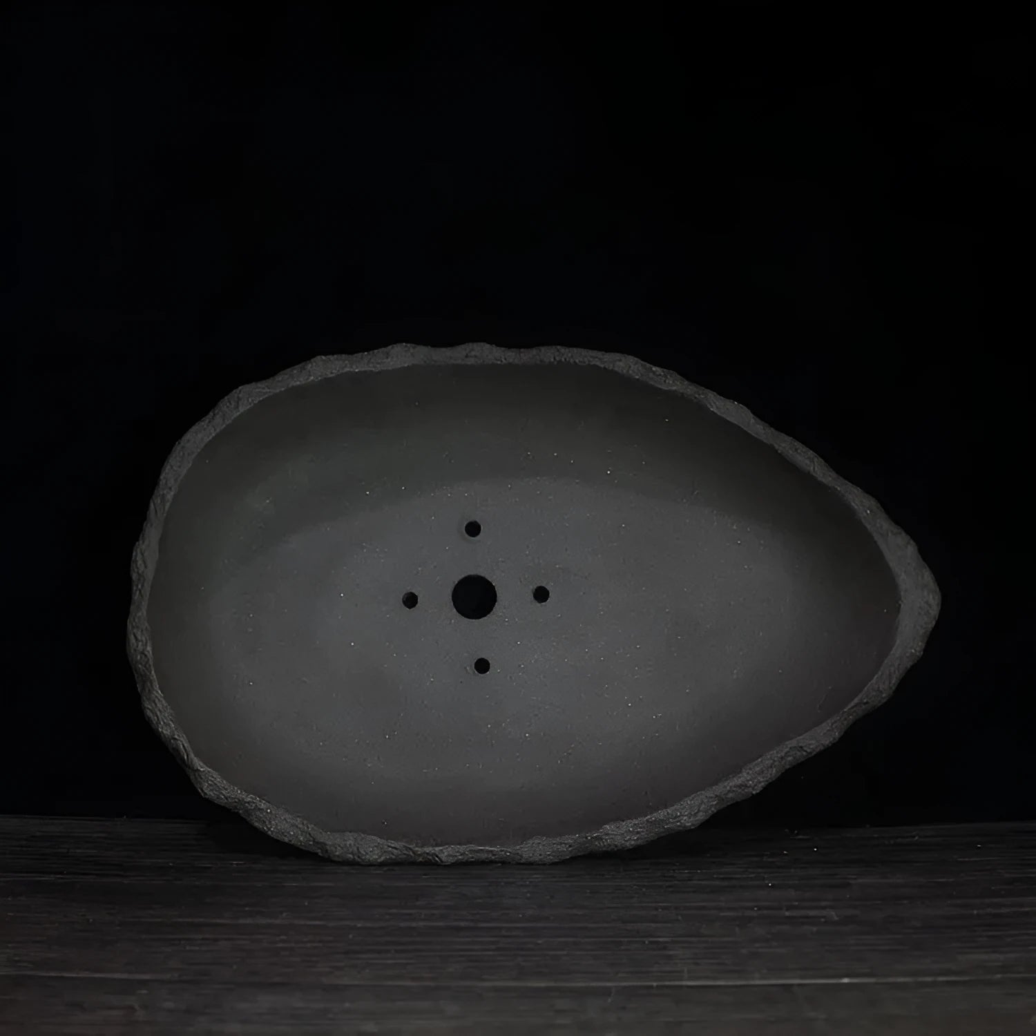 Handmade purple clay flower pot with creative shape for indoor floor-standing plants