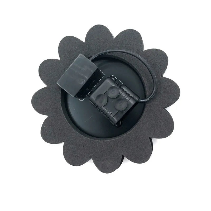 Black garden solar mini sprinkler with PET monocrystalline silicon panel 160mm diameter