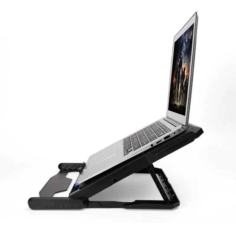 Black metal mesh laptop cooling board with USB cable for ultrabook and notebook air cooling