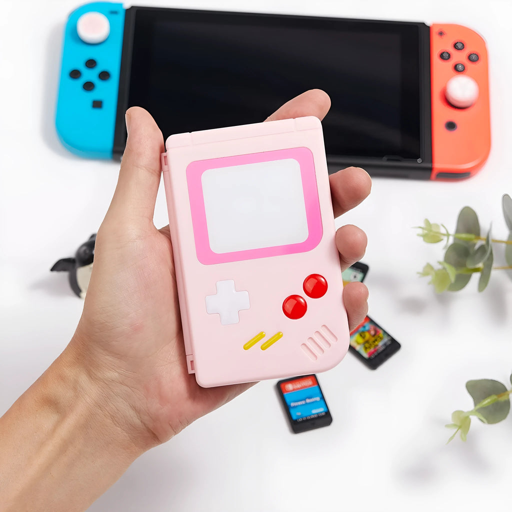 Blue Nintendo Switch game card storage box for Switch OLED and Lite consoles