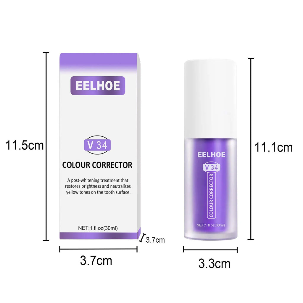 30ml fluoride-free oral cleaning care liquid for whitening teeth, compact 12.5cm x 3.4cm x 3.4cm