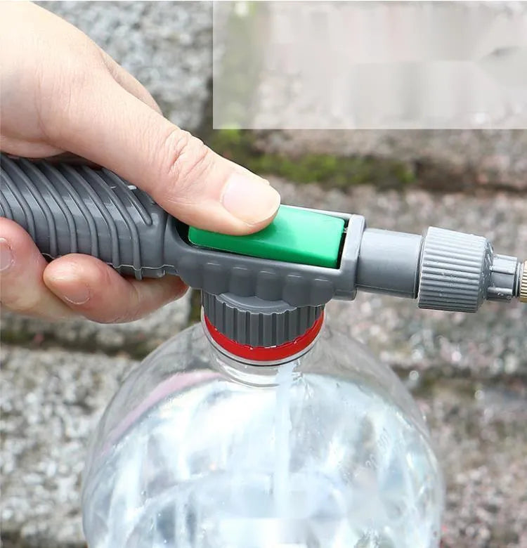 Plastic bottle watering sprayer nozzle with 30cm tube converts beverage bottles to garden watering cans