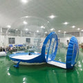 Outdoor inflatable transparent PVC bubble house tent 3m diameter blue with blower