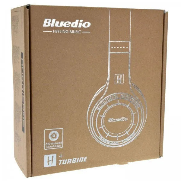 Hurricane series Bluetooth headset in black, stereo head-mounted wireless headphones with power display