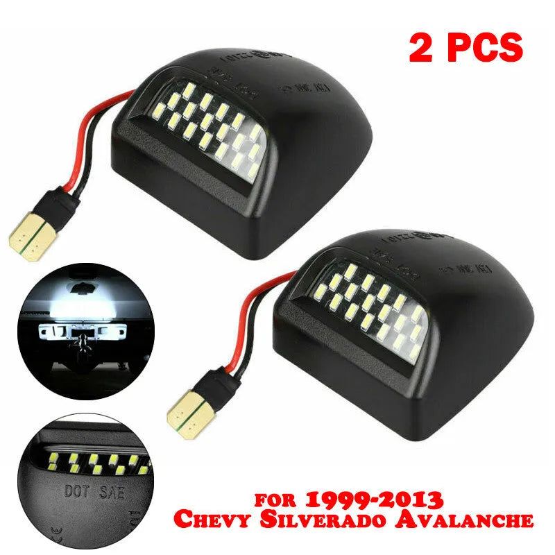 Black license plate light for Chevrolet Silverado SUV trailer van replacement part