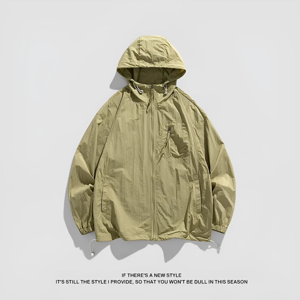 Lightweight couple hooded sun protection jacket in Lycra fabric available in four colours