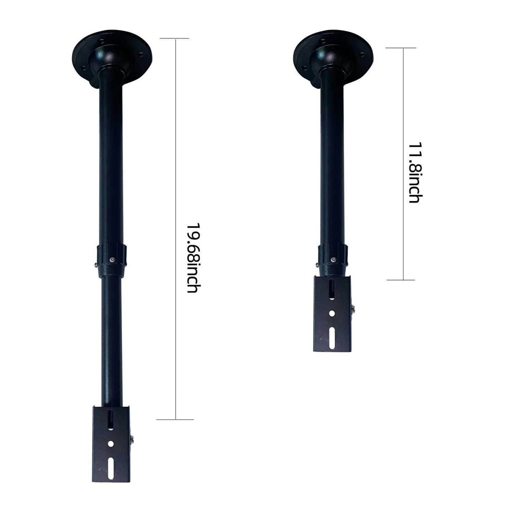 Black metal desktop stand bracket for holographic 3D projection fan advertising player, assembled