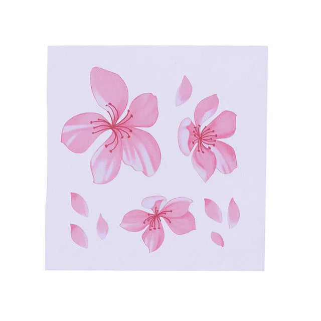 Cherry blossom floral pattern car sticker on vehicle surface showing two size options