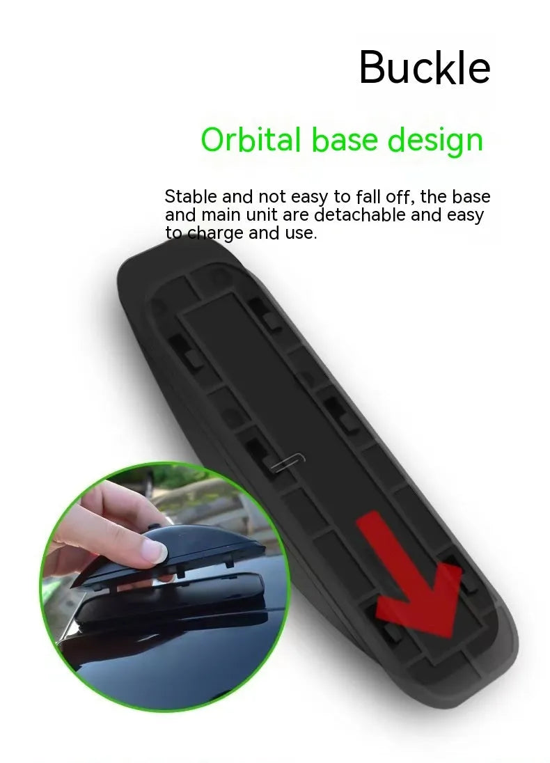 Vehicle-mounted remote control laser lamp with USB cable and black or white ABS housing