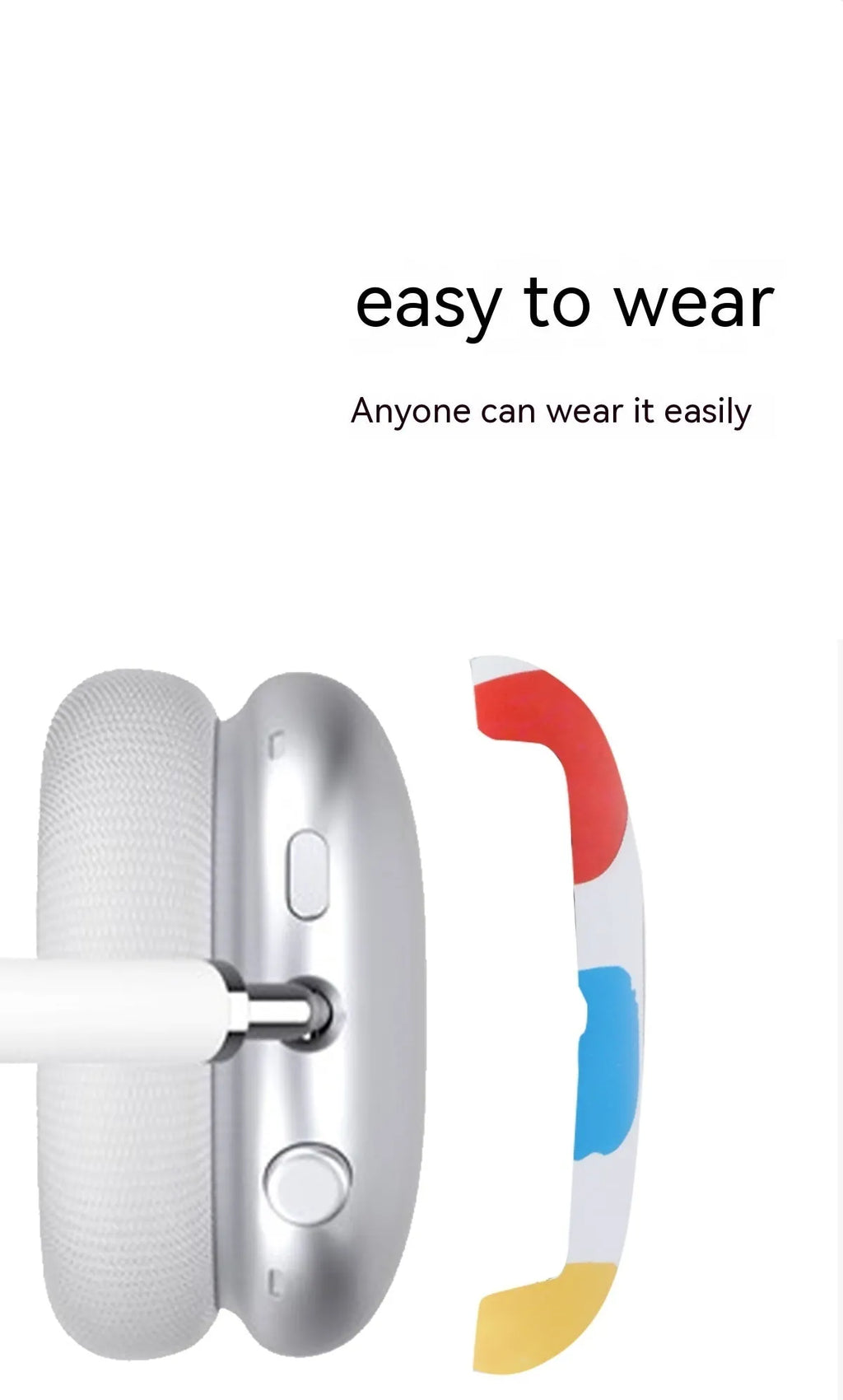 Wave Point pattern protective case for Apple AirPods Max headphones