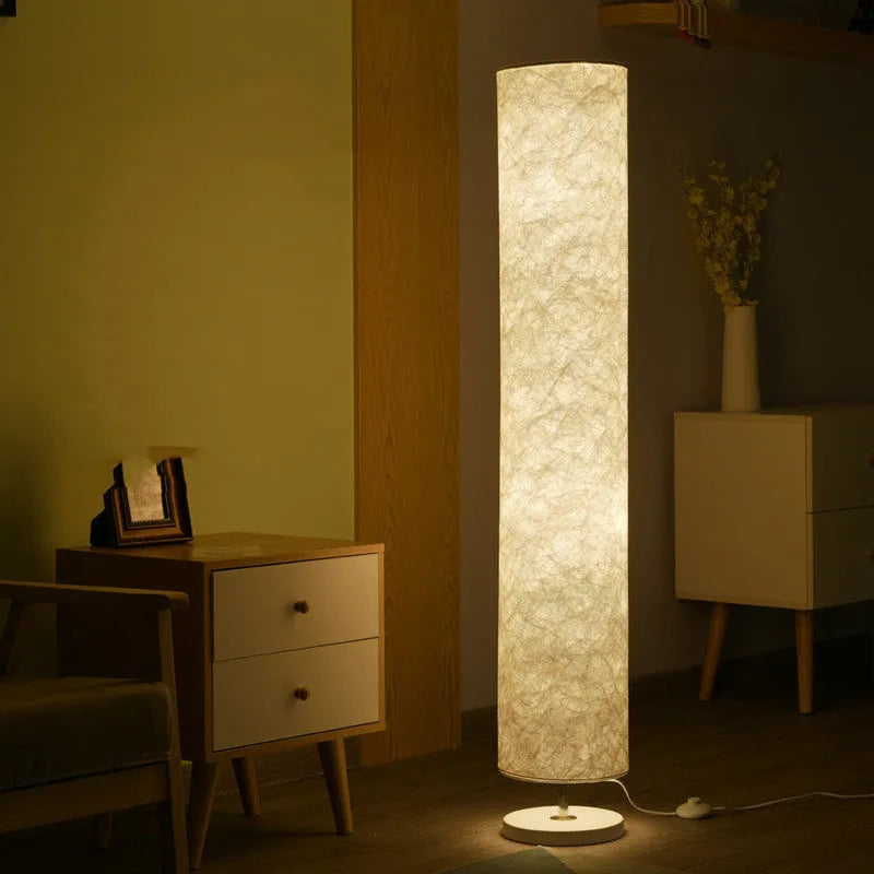 Smart RGB remote control folding floor lamp with fabric shade and stainless steel body, adjustable height 1520mm, LED light source