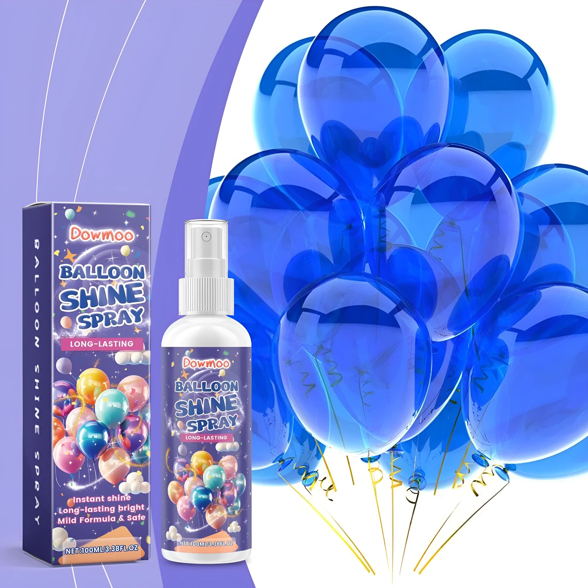 100ml balloon surface texture spray bottle for glossy metallic and pearlescent finishes on balloons.