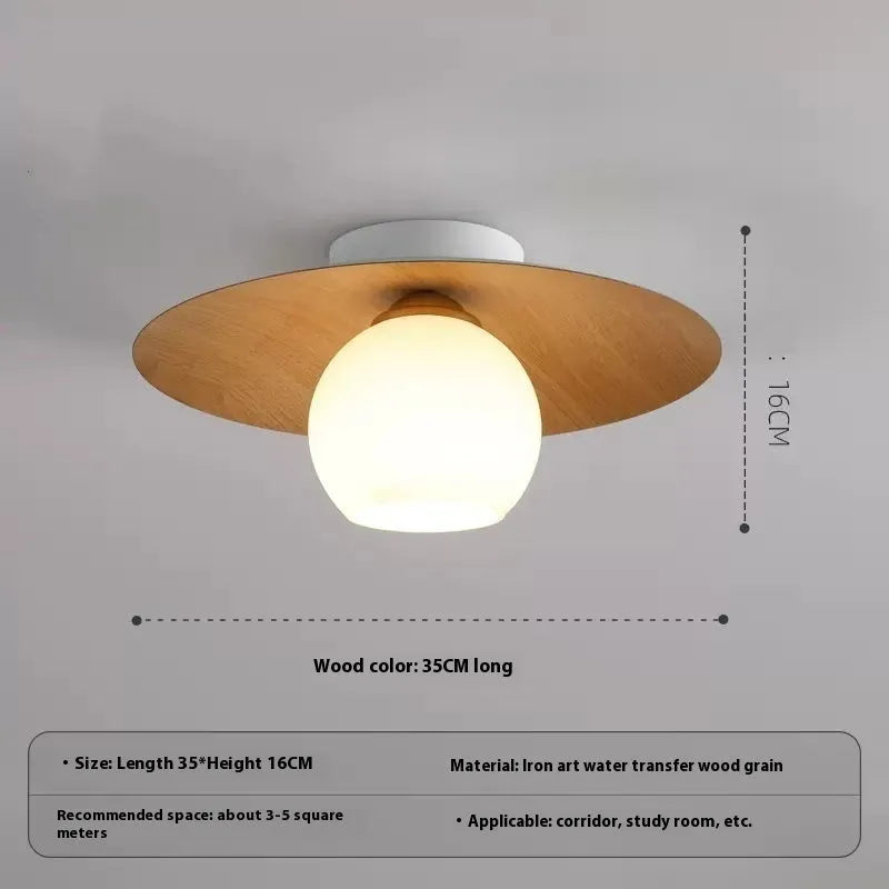 Creative New Chinese style simple ceiling lamp with black stripes finish for entrance hallway lighting