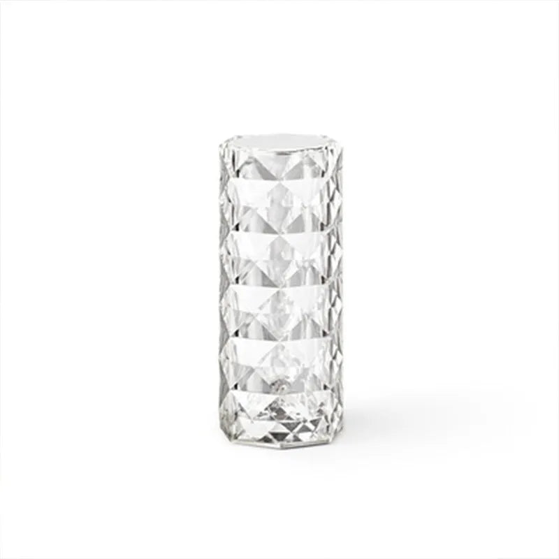 Modern LED rose diamond table lamp with acrylic crystal design and touch control