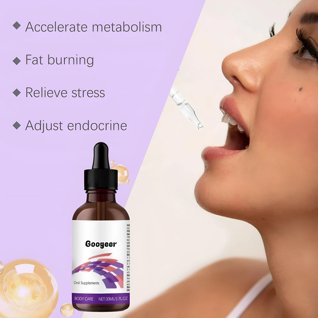 Googeer oral supplements 30ml clear body treatment gel in a bottle