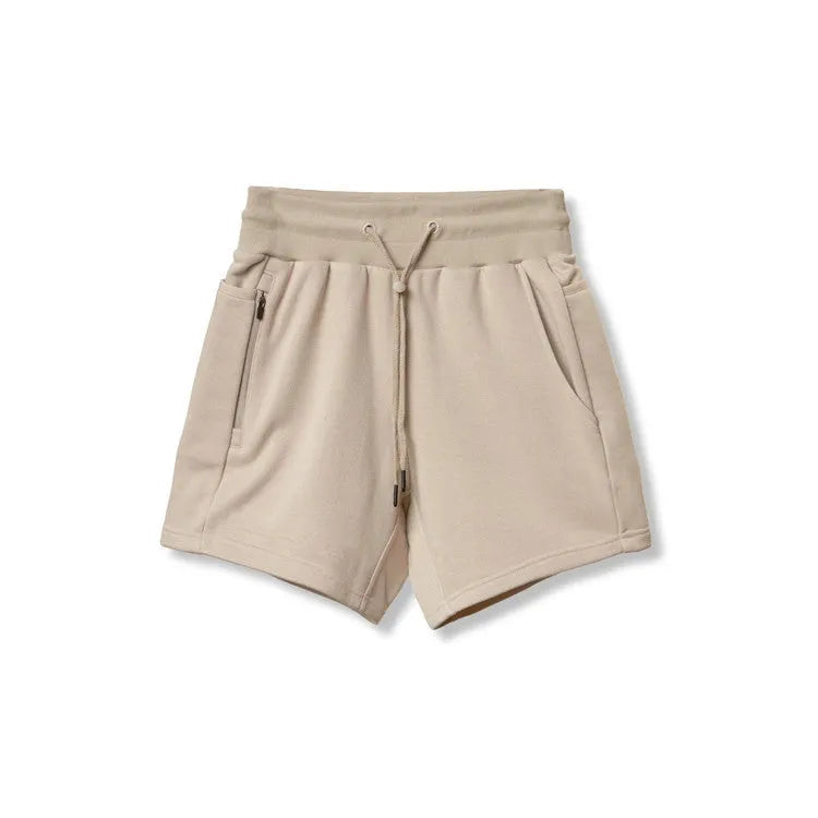 Men's multi-pocket sports shorts in green, khaki, black, brown or milky white, mid waist, sizes M to XXXL