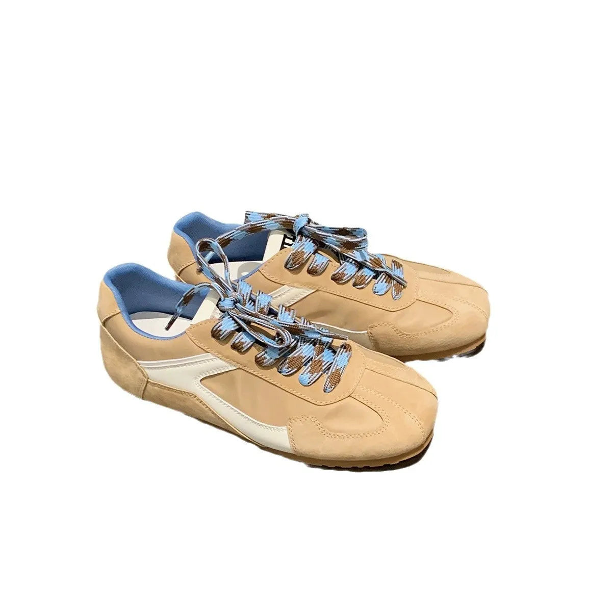Women's retro suede sneakers in solid red, sand, brown, or milk grey with rubber outsole and height-increasing sole, sizes 35-40