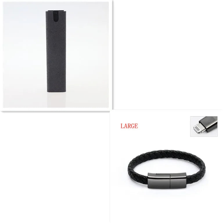 2 in 1 screen cleaner kit with microfiber cloth in pink and gray for phone and computer screens