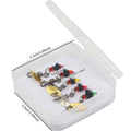 5 bionic mosquito and fly fishing hooks with spinning sequins in multicolour patterns