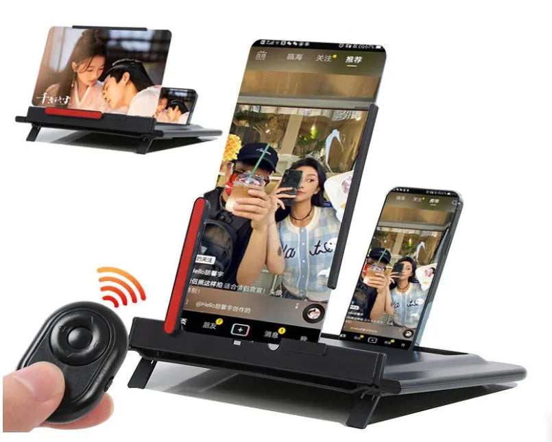 12-inch pull-out horizontal and vertical screen amplifier in black with Fresnel lens magnification