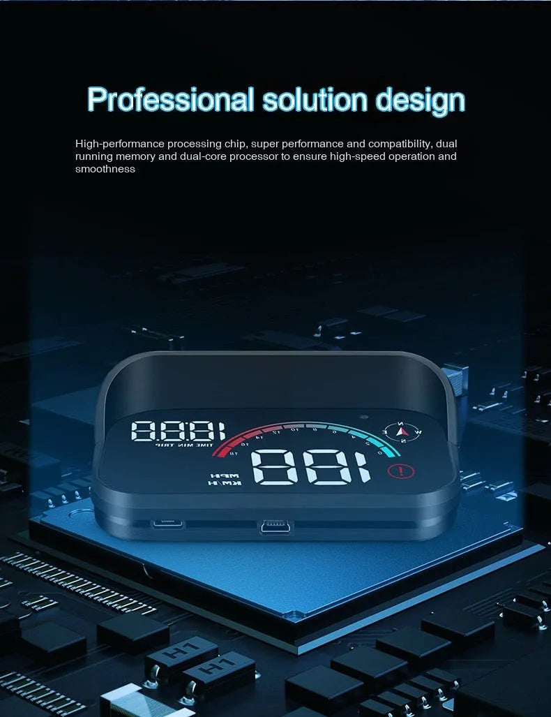Black head-up display car GPS projector unit for universal vehicle fit