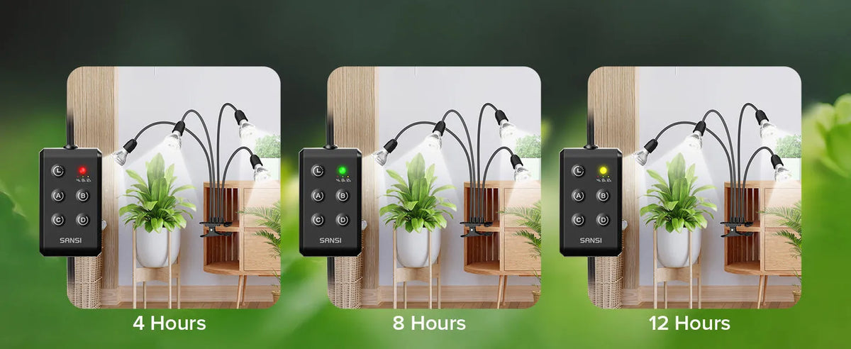 600W full spectrum LED grow light with gooseneck clip and timer for indoor plants