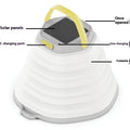 White large capacity camping lamp with a single-key switch shown on a dark background.