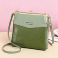 Lock shoulder bag for women with alligator pattern, PU, 18x4x17cm, crossbody phone bag in wine red