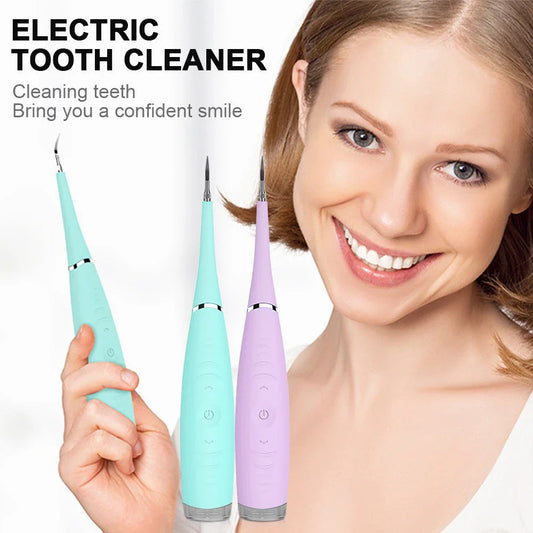 Powerful electric toothbrush with high-frequency vibration and physical calculus removal for deep dental cleaning