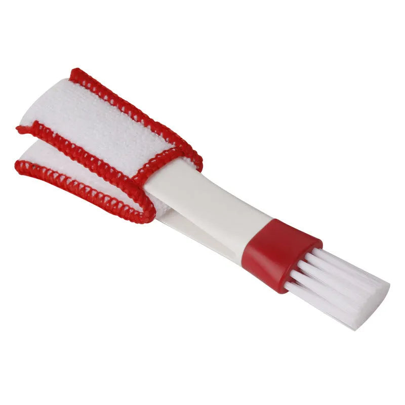 Double head gap brush with ABS handle and superfine fibre head, 18x5x2cm, for air conditioner cleaning