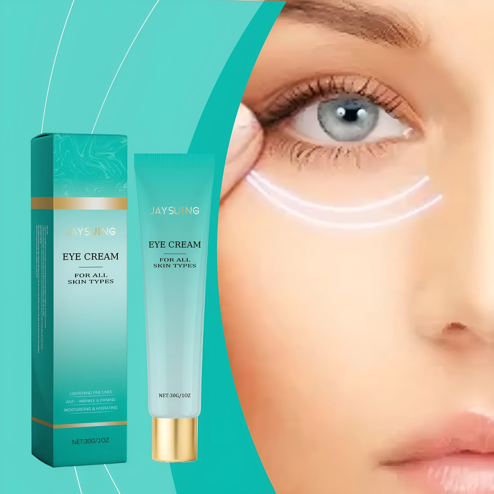 30g tube of retinol and hyaluronic acid anti-aging eye cream