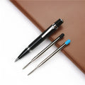 Baozhu full metal pocket pen with black 0.7mm refill and two spare refills