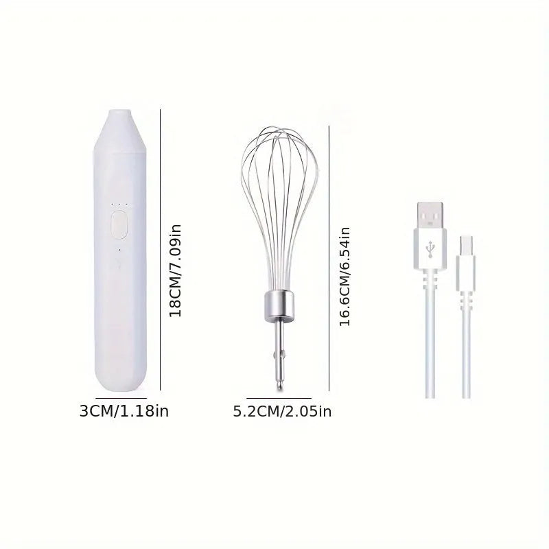 Hand-held electric whisk with straight handle, available in black colour options for household baking