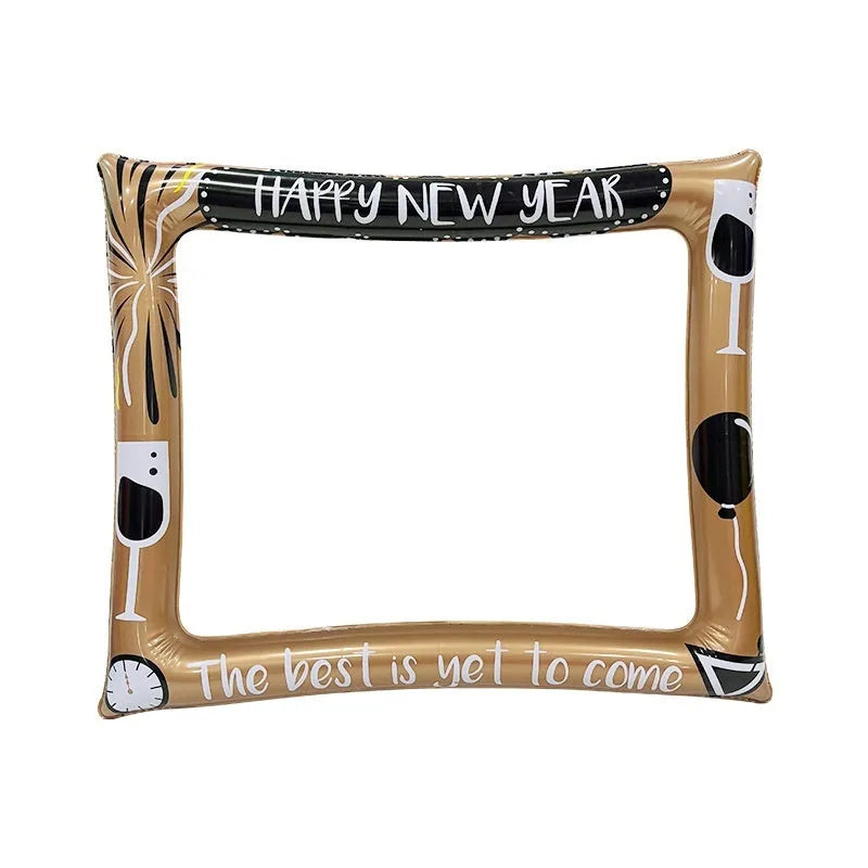 Christmas inflatable photo frame prop for holiday pictures and photography