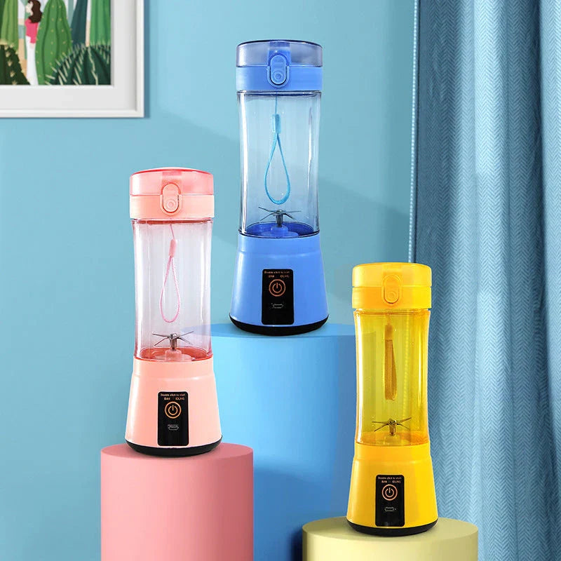 Portable USB Rechargeable Fruit Smoothie Blender with Cordless Design and Powerful Blending Capabilities