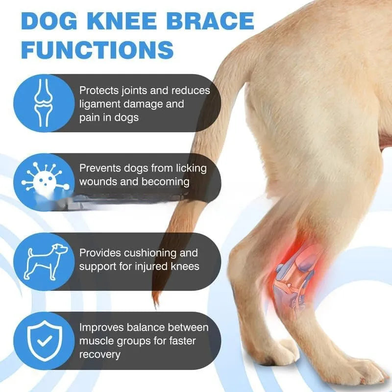 Black polyester dog leg guard wrap for knee injury recovery support