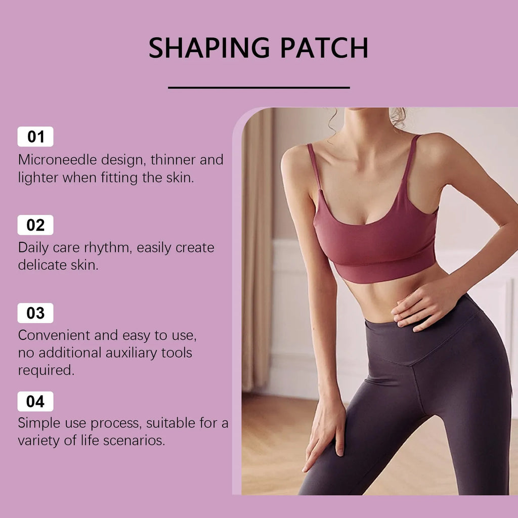 Four-piece pack of body nursing adhesive bandages with microneedle and aloe mint care formula.