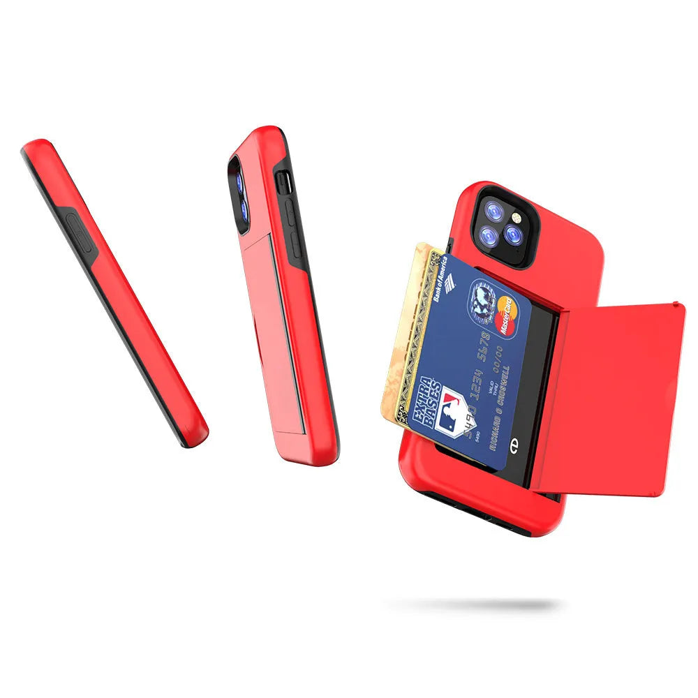 Simple solid colour mobile phone case for iPhone 11, Pro and Pro Max in black, shown from the back.