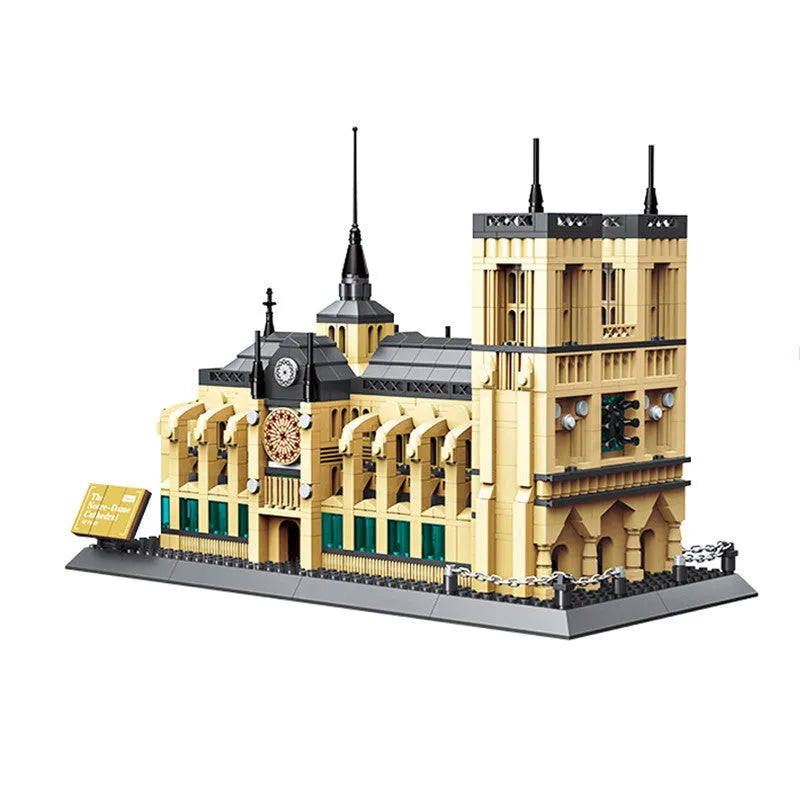 1380 piece ABS plastic building block kit for Notre Dame de Paris model in sealed bag