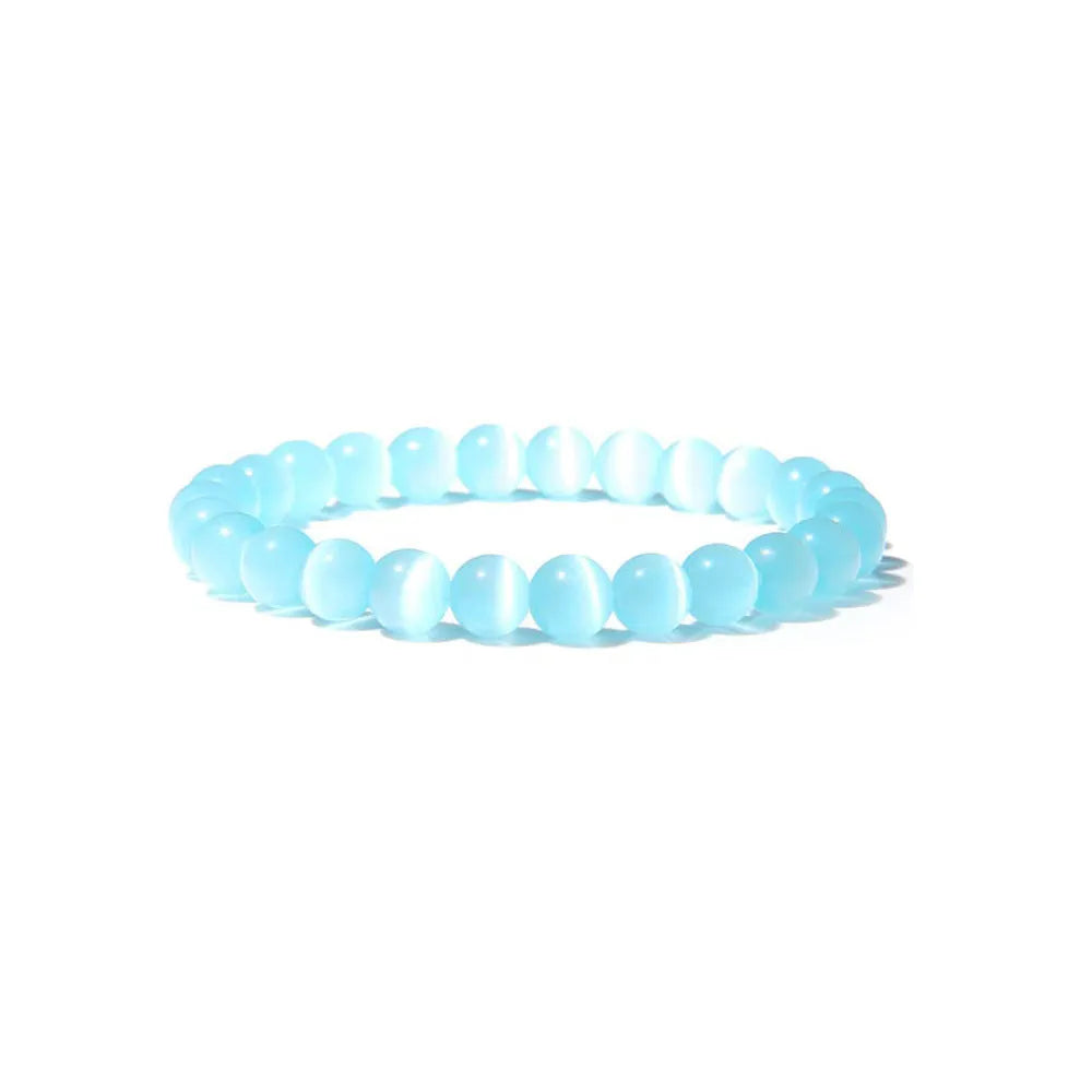 8mm natural stone beads bracelet in geometric design with genuine agate material