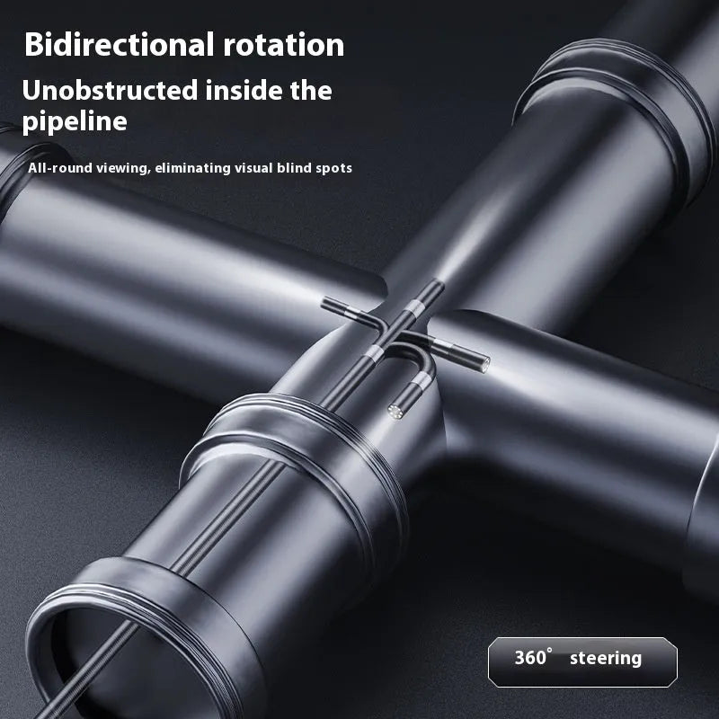 360-degree steering industrial pipeline endoscope with 8mm camera and cable