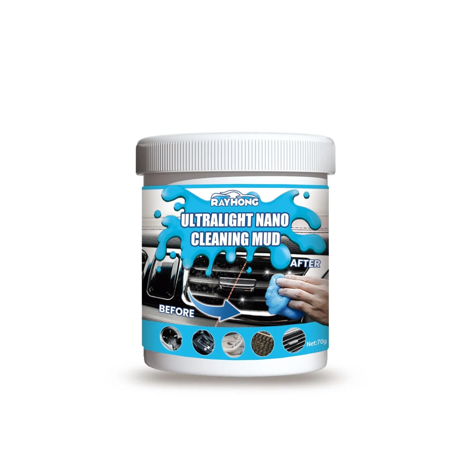 Car cleaning soft gel adhesive stick for removing dust from interior vents and gaps