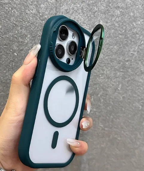 Acrylic anti-fall phone case with lens film bracket and hand rope for iPhone