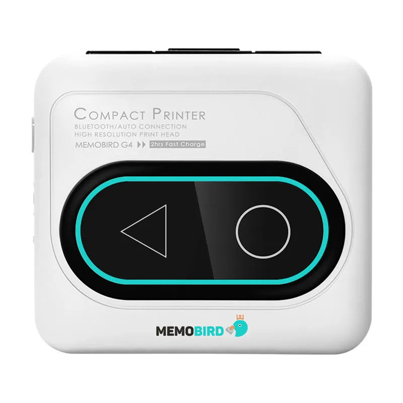 Compact Avocado Green Bluetooth thermal mini printer for wireless mobile phone photo and text printing.