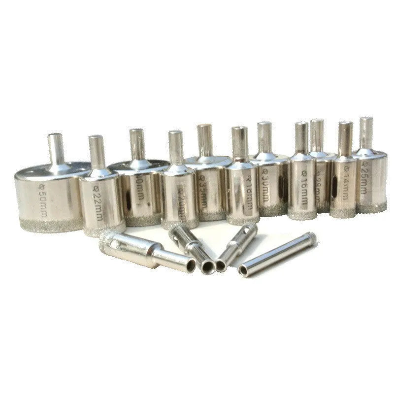 Electroplated tile and rock plate drill bit set in one-piece steel, Regular A02 A04 A20 options