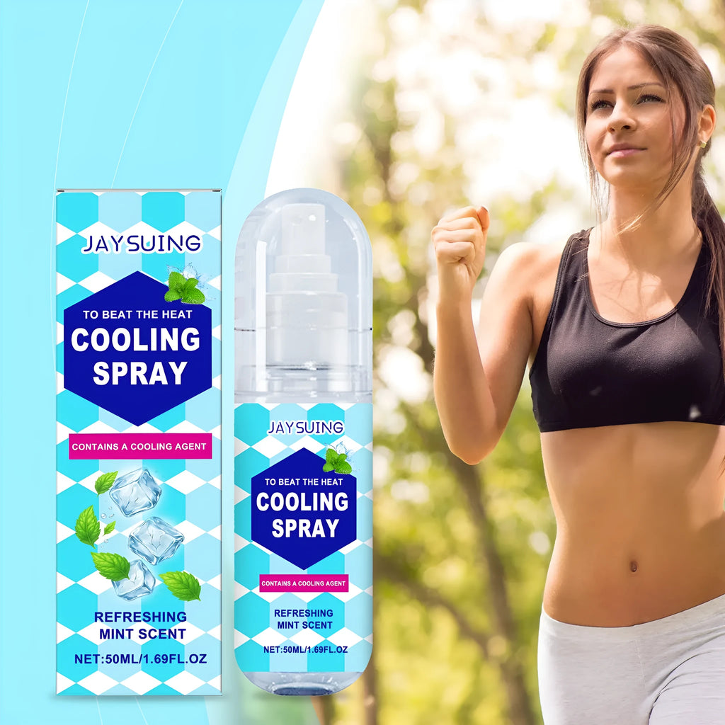 50 ml portable cooling spray bottle with menthol formula for summer refreshment
